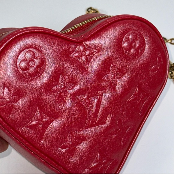 Louis Vuitton Lambskin Embossed Monogram Fall In Love Sac Coeur Heart bag - Picture 12 of 16